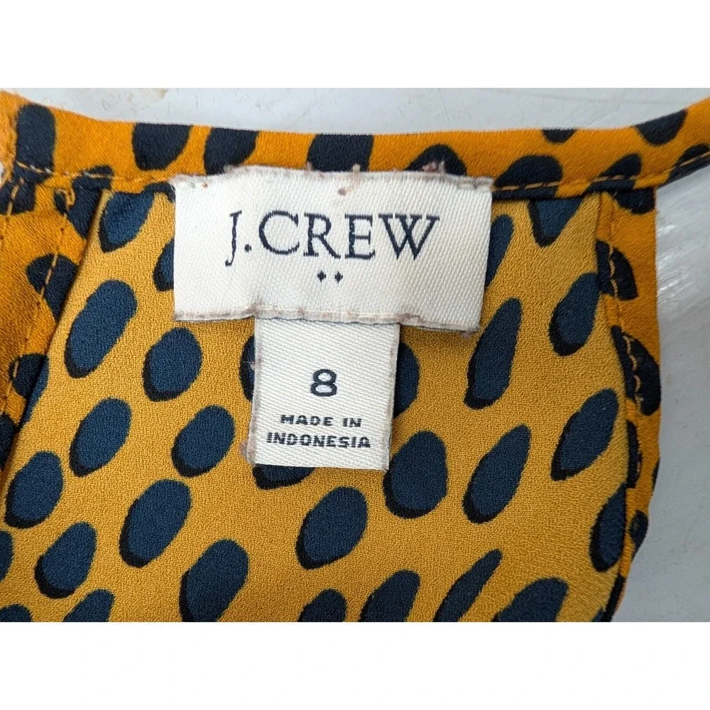 J. Crew Leopard Printed Maxi Dress Womens Size 8 Keyhole Boho Back Elastic Waist